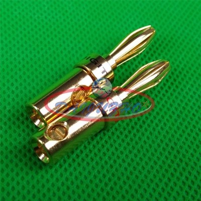 2PCS Audio Speaker Amplifier Cable Binding Posts Banana Connector Plug *la