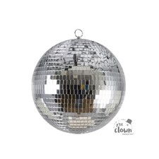 Boule à facettes - Décoration - Fête - A suspendre - 30cm diamètre - Argent