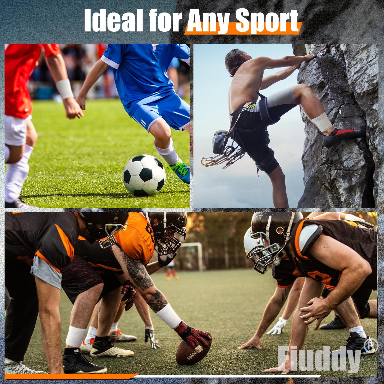 Professional 6 Pack White Athletic Sports Tape - 1.5 Inch × 27 Feet Per Roll ...