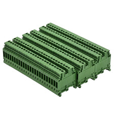 Lot of 74x ABB Entrelec M4/6 947-7-1 DIN Rail Terminal Blocks - Green