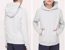 Lululemon Scuba Pullover Hoodie Sweatshirt, Heathered Vapor, Size 6