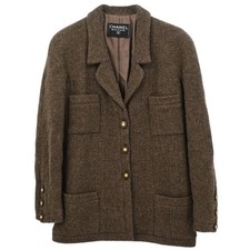 Chanel Single Breasted Jacket Brown 116220