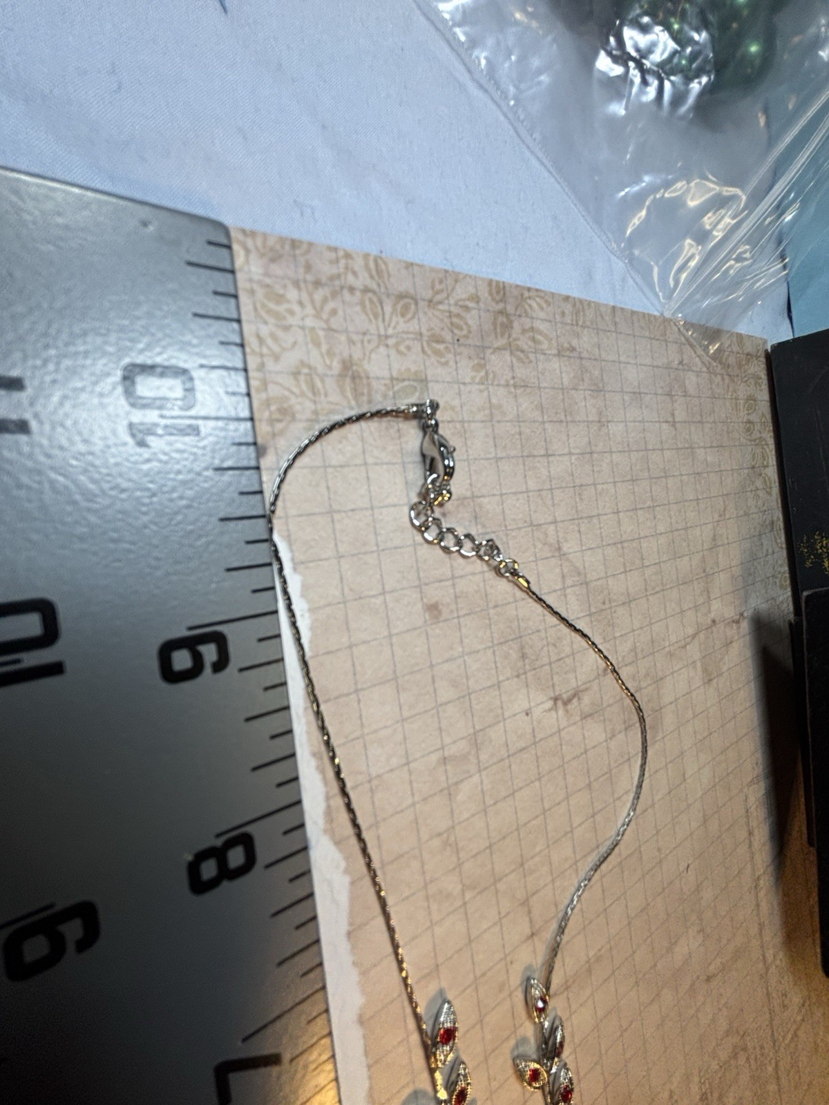 EUC Silvertone Gorgeous Deep Red Ruby Rhinestones… - image 3