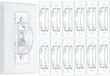 Bates Light Switch Guard Cover, 12 Pack, Clear, Toggle Switch Cover, Child Proof