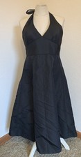 NWT J Crew Sz 12 Black Halter Dress new party Lined zip 100% Silk 2252