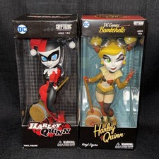 Harley Quinn (x2) Cryptozoic Vinyl Figures - DC Comics Bombshells RARE Harleen