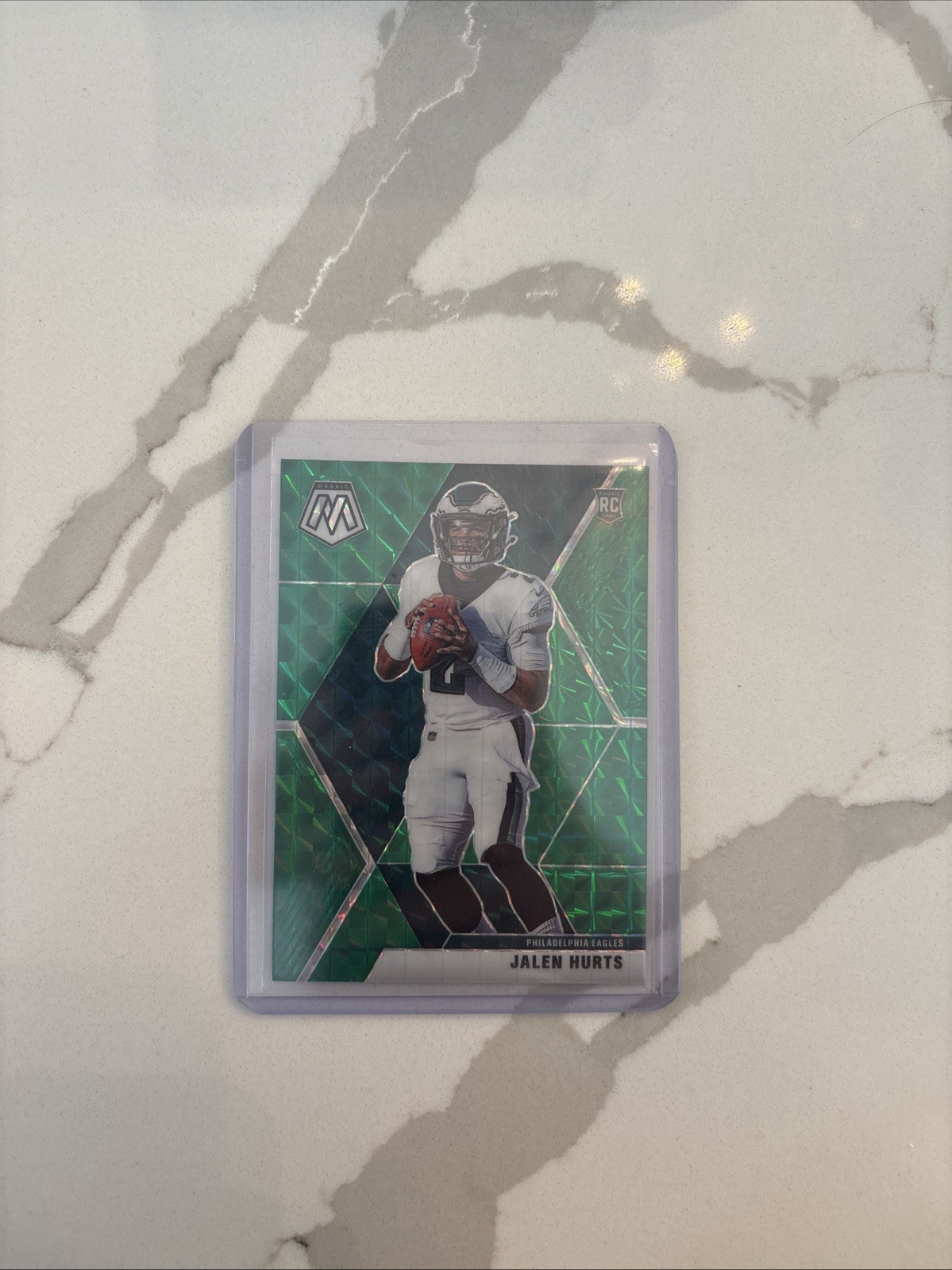 2020 Panini Mosaic - Rookies Jalen Hurts #222 Green Mosaic Prizm (RC)