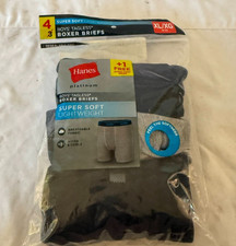 Hanes Boys 3 pack Boxer Briefs Underwear Tagless Cotton Size XL 18-20