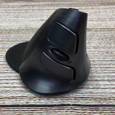 J-Tech Digital Ergonomic Vertical Wireless Laser Mouse USB Receiver Black Tested