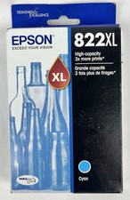 Epson 822XL DURABrite Ultra Ink High Capacity Cyan Cartridge Exp 10/2024