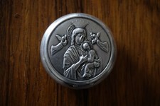Kleine Pillendose - Taschendose Silber vintage - alt