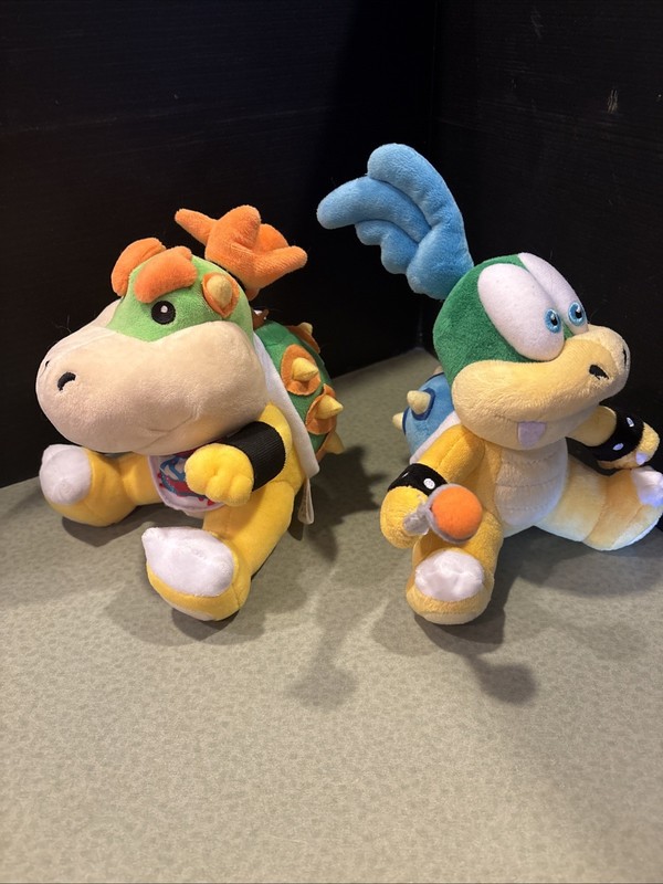 36) Super Mario Plush Toy Series Larry Koopa & Bowser Plush Toy Dolls  7"