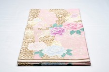 DEAR VANILLA AUTHENTIC JAPANESE SILK FUKURO OBI SASH BELT WOMEN'S KIMONO VINTAGE