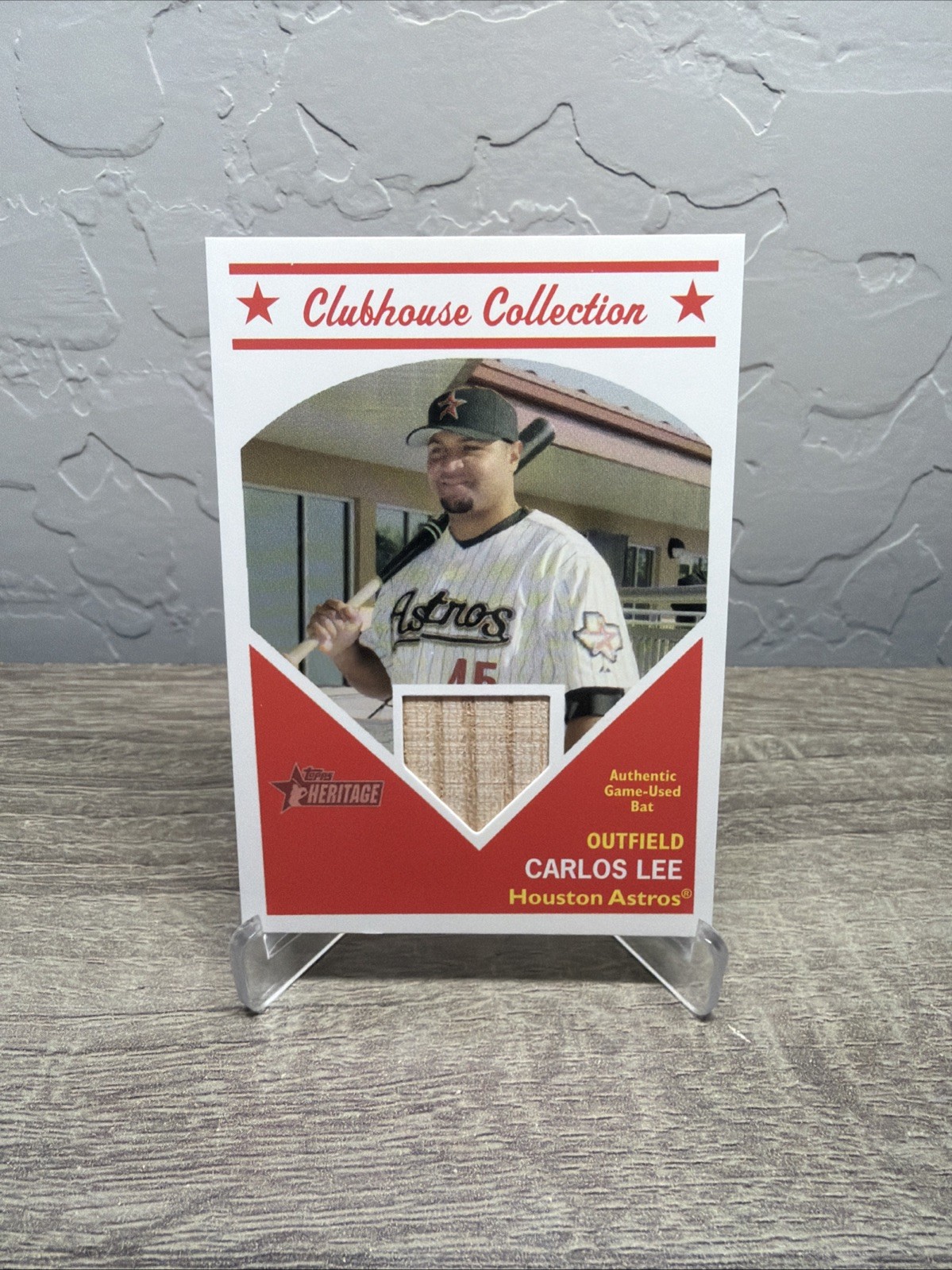 2008 Topps Heritage Carlos Lee Clubhouse Collection Game Used Bat #CC-CL Astros