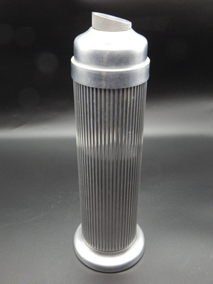 Emson Machine Age Art Deco Eezee-Pour 11'' Cocktail Shaker Ribbed Aluminum