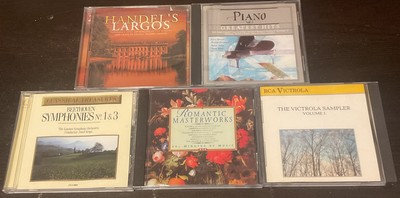 Piano & Orchestra CD Lot Of 5 Bach Handel Chopin Beethoven Tchaikovsky Brahms