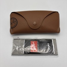Ray-Ban Brown Sunglasses Snap Case And New Cleaning Cloth