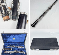 Leblanc Oboe Granadilla Wood Ring Key Paris France with Hard Case