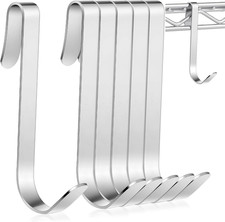 6 Pcs J Hook for Wire Shelving 3.6 Inch Large Heavy Duty Metal Shelf Hooks for W