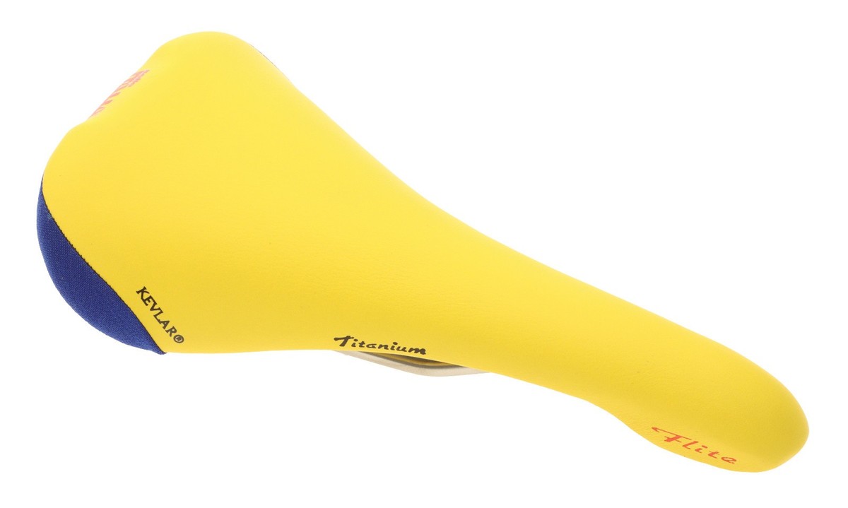 Selle Italia Flite Saddle Titanium Rails Yellow Made With Kevlar