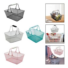 Shopping Basket Grocery Basket Breathable Metal Essential Multifunctional
