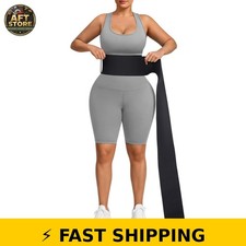 FeelinGirl Waist Trainer Tummy Wrap Long Torso Adjustable Belt
