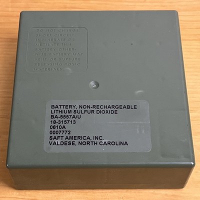 BA-5557A/U SAFT Two-way Very High Frequency Radio Walkie-talkie Battery