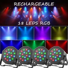 18 LED RGB Rechargeable Par Light DMX DJ Party Disco Stage Lighting with Remote