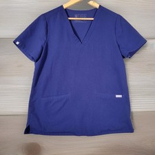 FIGS Shirt Women's Medium Blue Casma Scrub Top Short Sleeve Medical Technical
