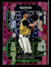 2022 Panini Prizm Draft Picks #PDP102 Dylan O'Rae Neon Pink Velocity Card