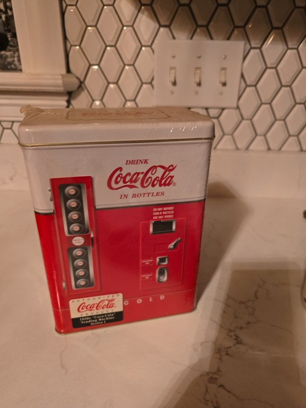 Vintage Coca Cola Tin Bottle Vending Machine | "Ice Cold" 1997 New Sealed