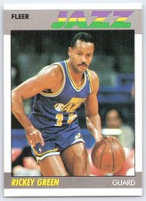 1987-88 Fleer #43 Rickey Green Utah Jazz