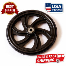 HEALTHLINE Wheels REAR for Walker Rollator 7.5" Inch Black, Pack of 2 USA New