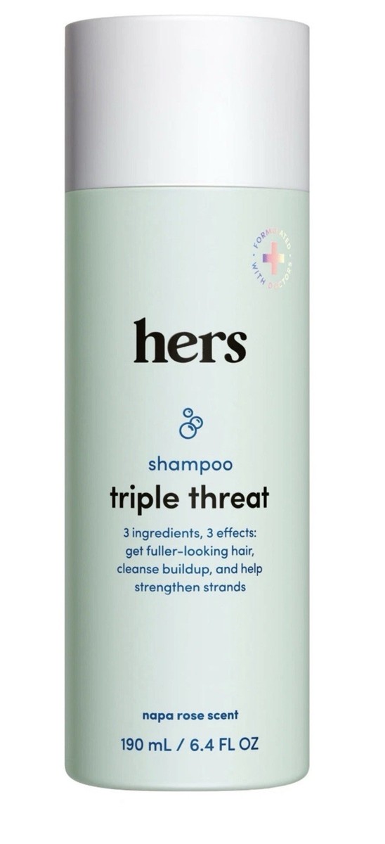 Hers Triple Threat Shampoo Thickening & Volumizing 6.4oz Napa Rose