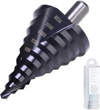 Step Drill Bit 1/4 to 2 Inch M2 HSS Spiral Double Fluted Hole Drilling Stainless