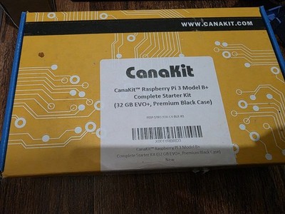 Raspberry Pi 3 B+ Starter Kit Canakit Black Case, SD Card, 2.5A Adapter