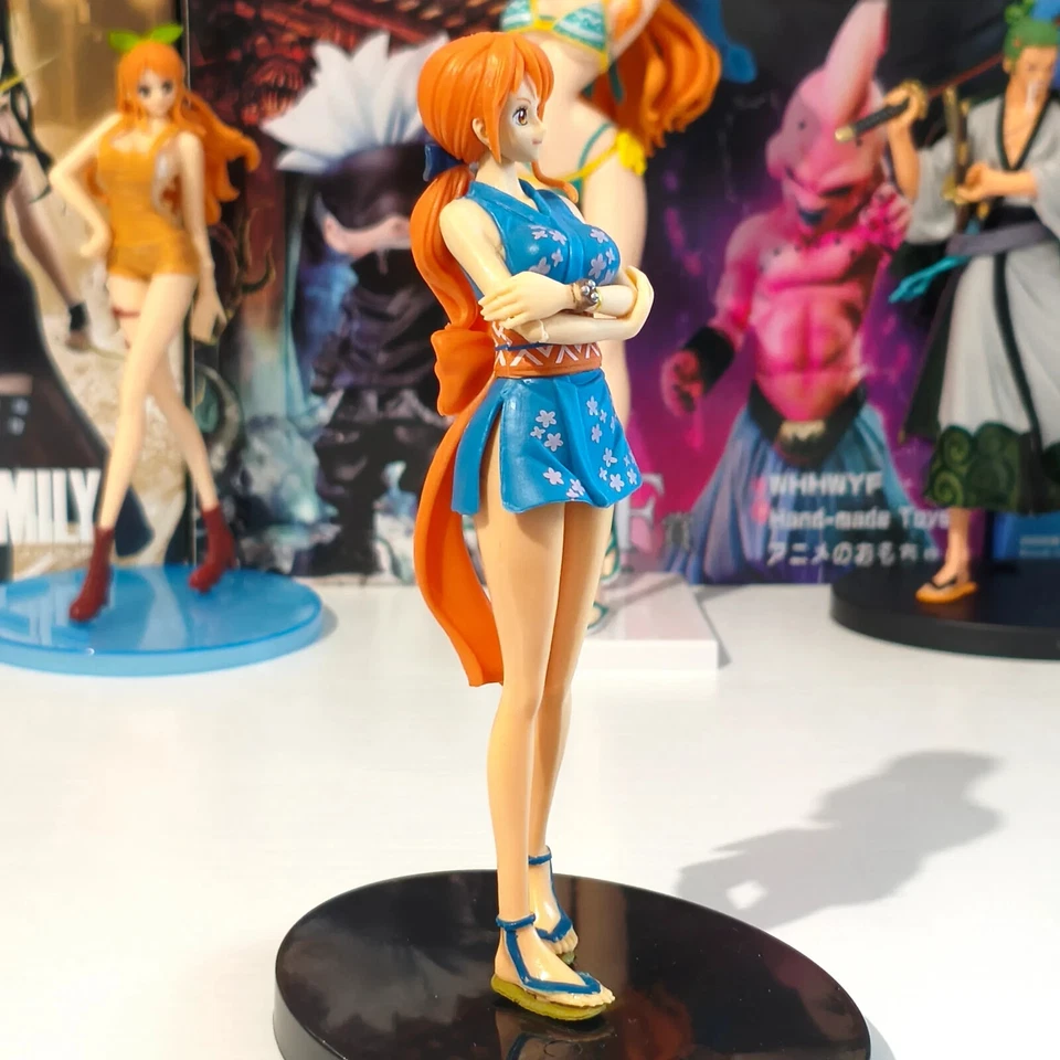 Figurine Nami en kimono bleu One Piece - Photo 4/4