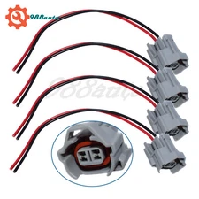Female Fuel Injector Connector Electrical Plug Clip Pigtail 4PCS for Kia Toyota
