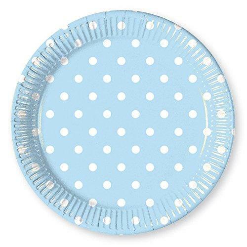 EVYIENEN Blau Farbverlauf Pappteller - 48 Stück Partyset Für Geburtstag & Feiern