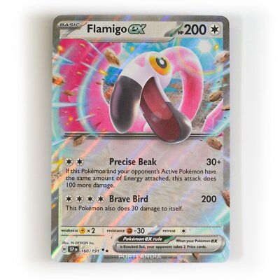 Pokemon - Flamigo ex - 160/191 - SV Surging Sparks - Half Art Card