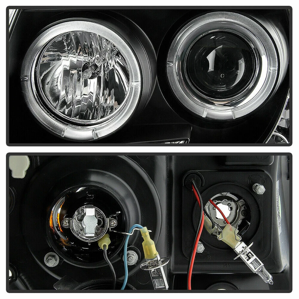 Faros proyectores LED halo para Toyota Tacoma negros 2005-2011 luces pre corredor Foto 4 de 4
