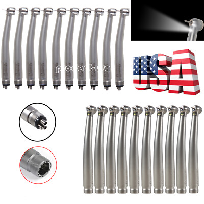1/10X Dental Fiber Optic LED E-generator High Speed Handpiece 2HOLE/4HOLE ASK