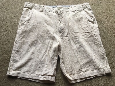 Paradise Collection Linen Cotton Shorts Mens 42 Khaki Bermuda