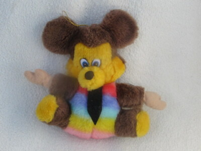 Disney Vintage Micky Mickey Maus bunt DDR 18cm Plüschtier Stofftier Kuscheltier 