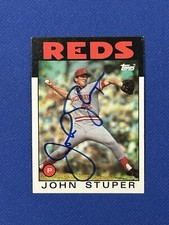 John Stuper 1986 Topps #497 Cincinnati Reds Auto Autographed Signed MLB Card