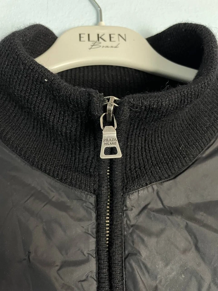 Prada Nylon Wool Hybrid Jacket Mens Size 54 - Image 3 of 4