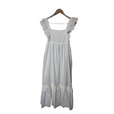 NWT En Saison Bea Tie Back Midi Dress White M 1606