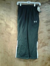 NWT under armour black and grey sweatpant youth small