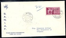 1958 FDC SANIAF ITALIA Espresso Lire 75 Enveloppe 1er Jour MF7670