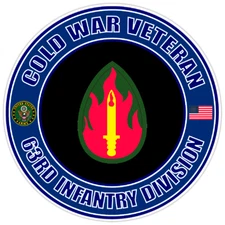 Cold War Veteran 63rd Infantry Division Bumper Sticker Military Vinyl Decal 5"